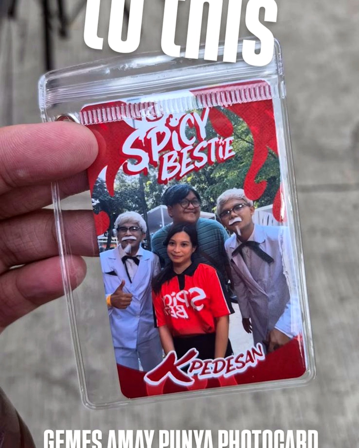 KFC x Allo Bank physical photocard proof